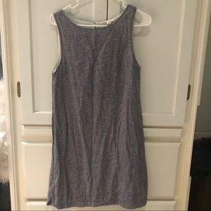 Checkered linen dress
